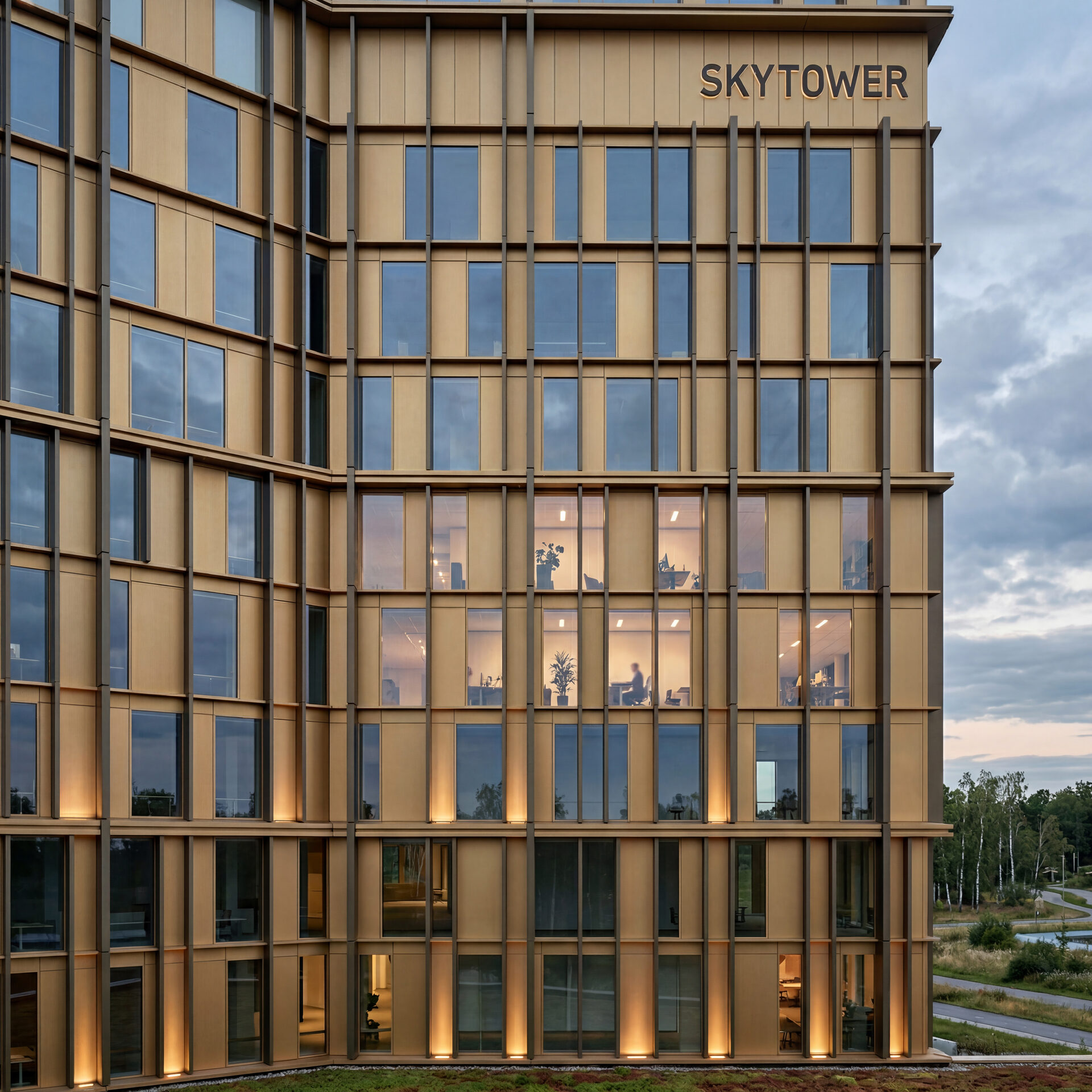 Skytower – facade tæt på